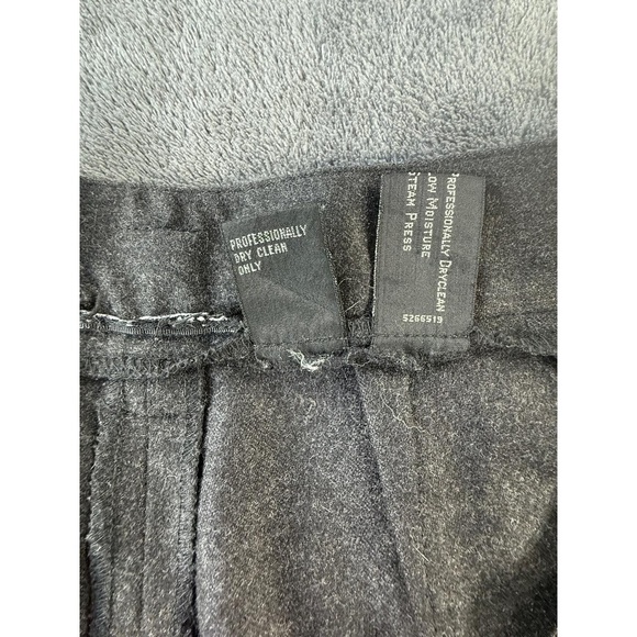 ALL PURE WOOL Womens Size 4Dark Grey Pleated Cuff Dress Pants Professional - Picture 5 of 6